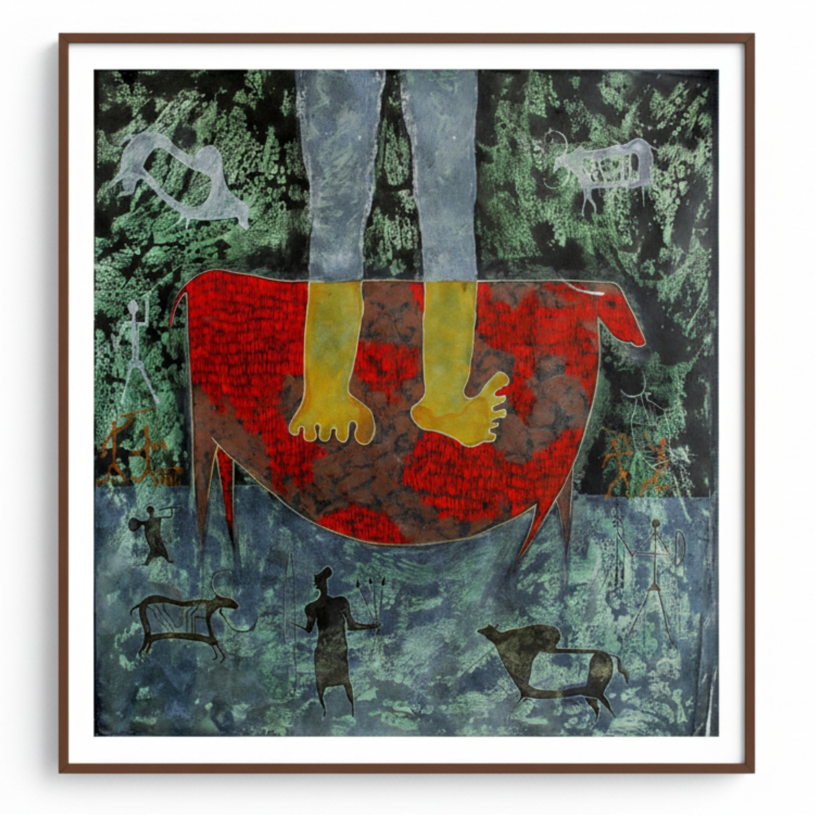 Surreal Art with Red Symbolism